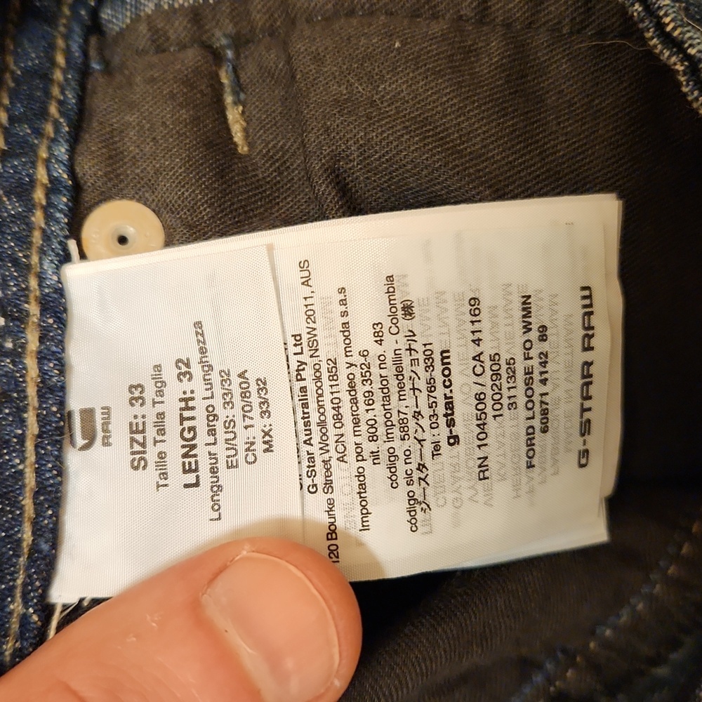 G-Star Raw Dark Blue Wash Ford Loose Fo Womens Straight Leg Baggy Jeans NWT - Picture 9 of 15